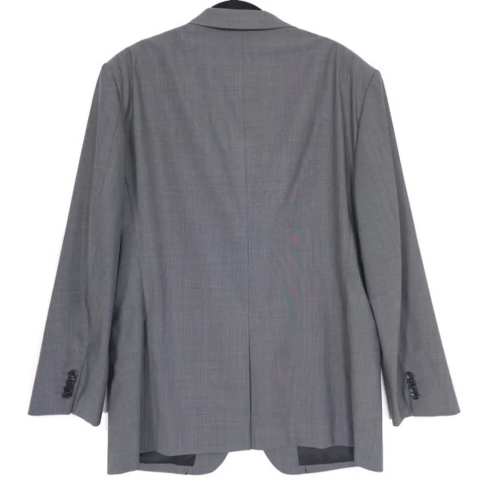 Theory Men's Blazer 44 R WELLAR IVOR 2Button VIGIN WOOL SILK Blend Gray E0171125